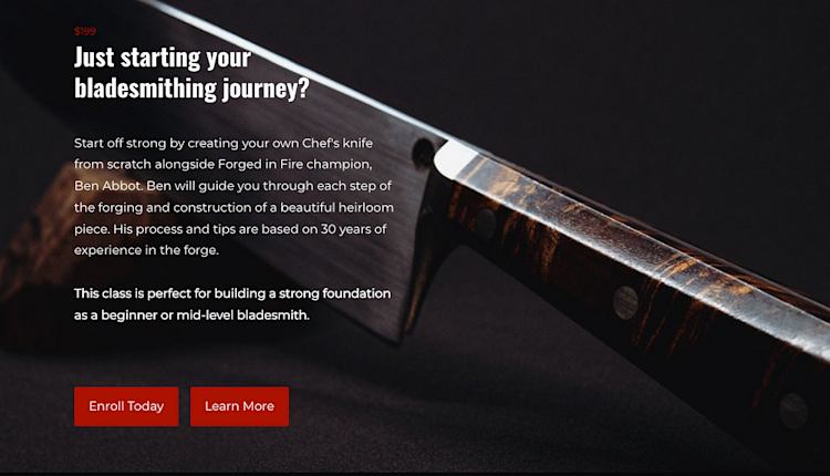Bladesmith Course Example Podia