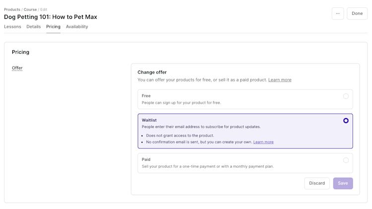 Landing Page How to make a waitlist