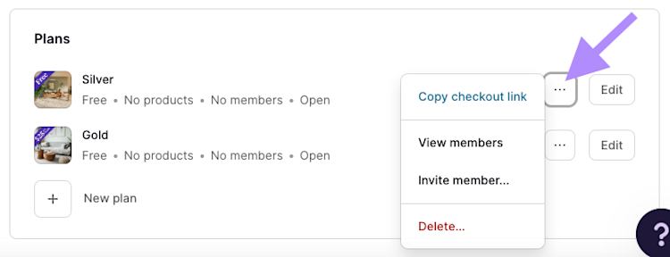 Online business idea community checkout link