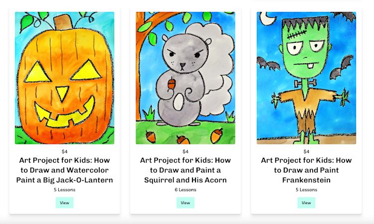 Art projects for kids courses examples