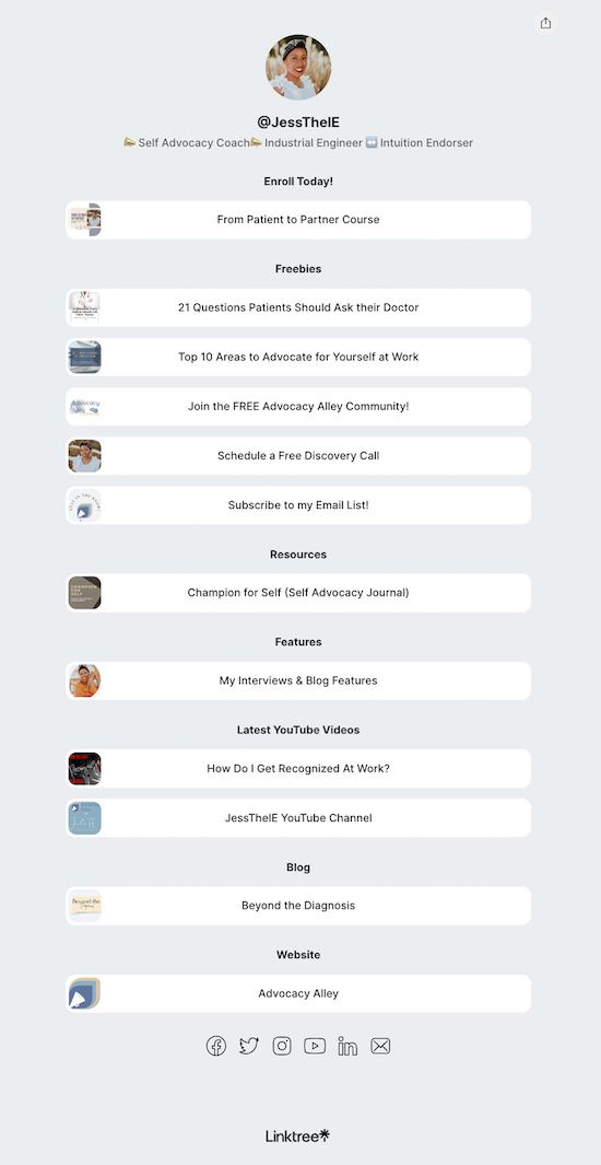linktree linkinbio example