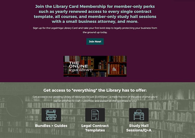 Legalmiga Library membership