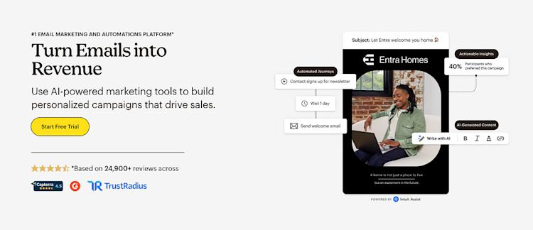 Mailchimp home page