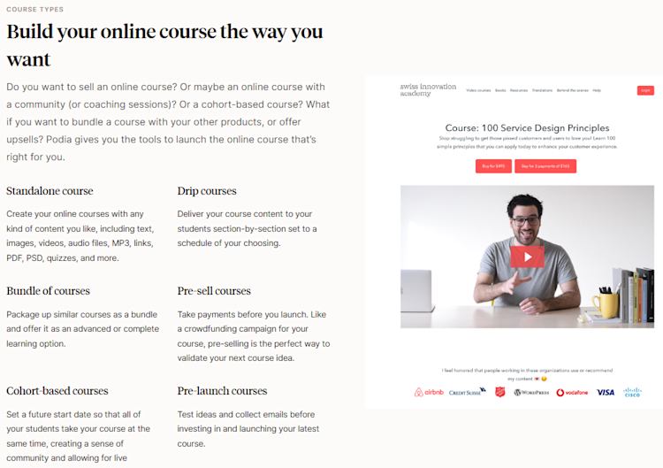 Podia courses